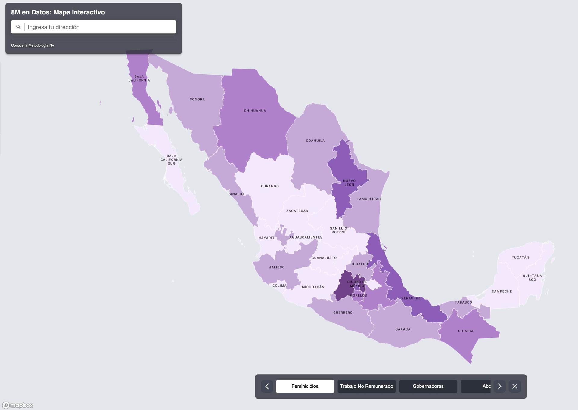 feminicidios map